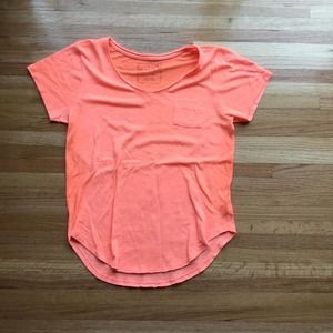 Free People We The Free Neon Orange Basic Tee, XS